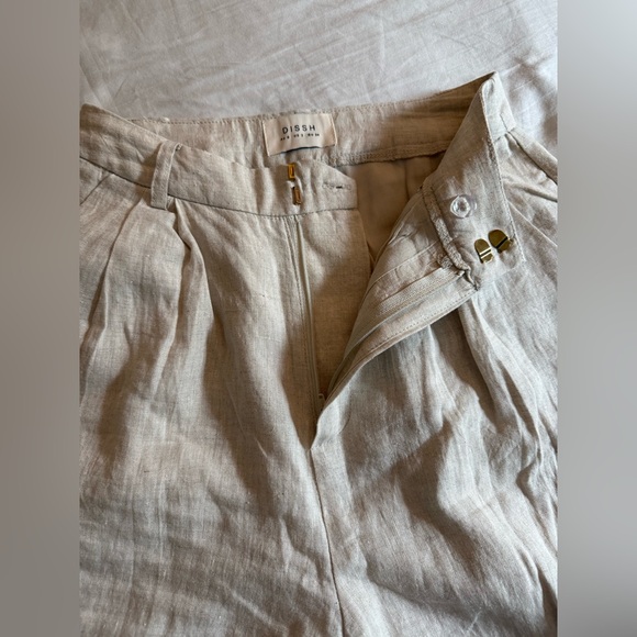 DISSH size 2 linen pants, tan - Picture 2 of 4